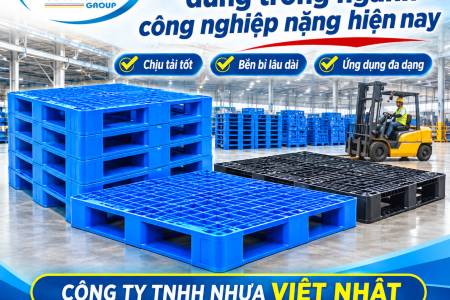 pallet nhựa dùng trong ngành công nghiệp nặng hiện nay