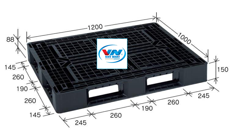 Pallet nhựa đen