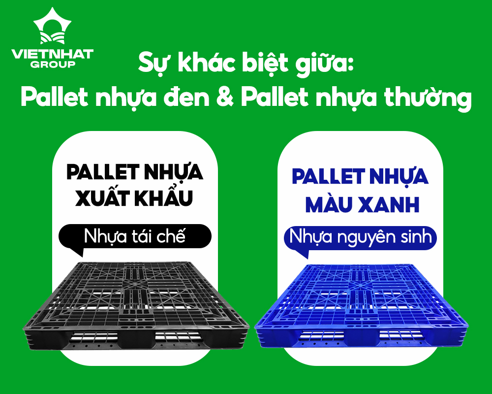 Sự khác biệt giữa pallet nhựa màu đen và pallet nhựa thường?